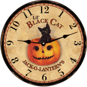 pumpkin-black-cat-wall-clock