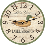 rustic-duck-wall-clock