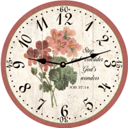christian-flower-wall-clock