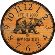 personalized-black-bear-wall-clock