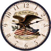 eagle-wall-clock-personalized