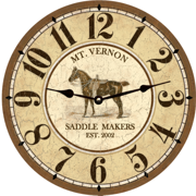 personalized-main-street-saddle-makers-clock-horse-clock