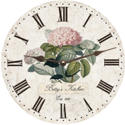 personalized-hydrangea-wall-clock