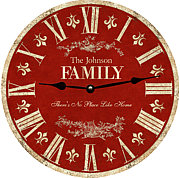 personalized-red-family-clock