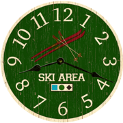 rustic-wall-clocks-ski-clock