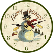 christmas-wall-clocks-snowman-clock