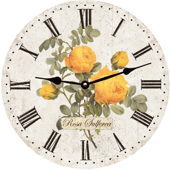 yellow-rose-flower-wall-clock