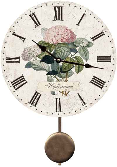 hydrangea-flower-wall-clock