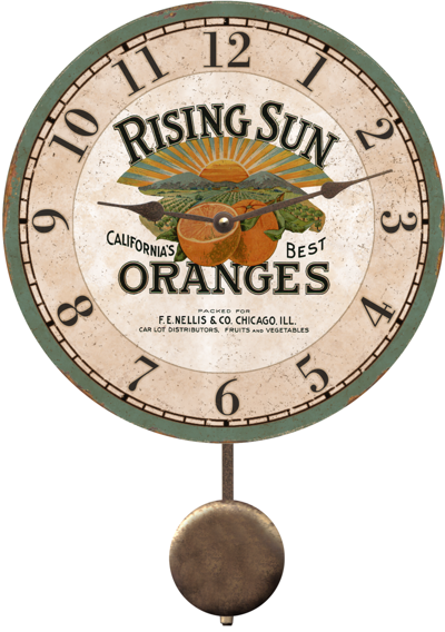 orange-wall-clock