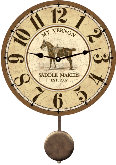 personalized-horse-clock