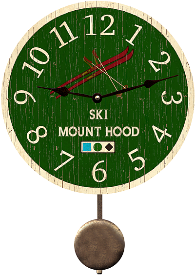 personalized-ski-wall-clock