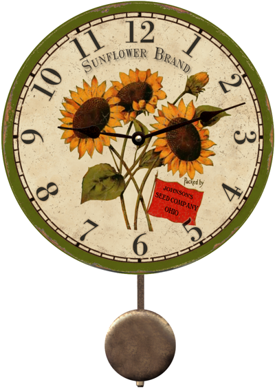 personalized-sunflower-wall-clock