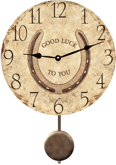 persinalized-western-horseshoe-clock
