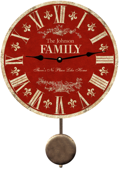 red-family-clock