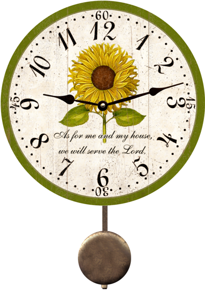 sunflower-christian-clock