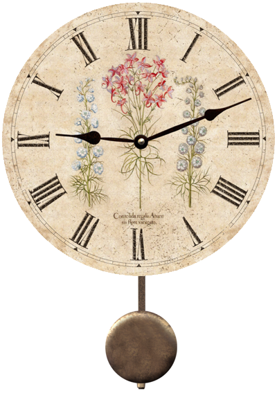 three-flower-wall-clock