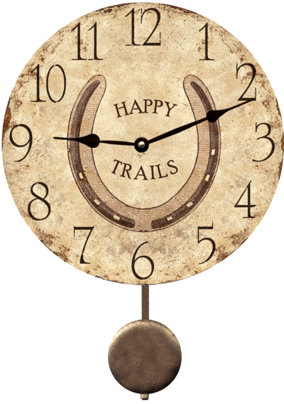 Horse Shoe Wall Clock hanging clock made using genuine horseshoes 