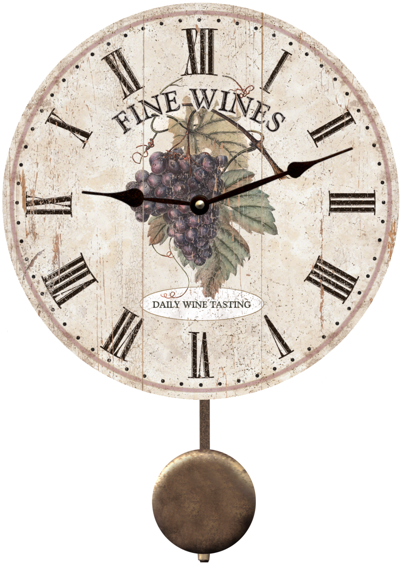 wine-wall-clock